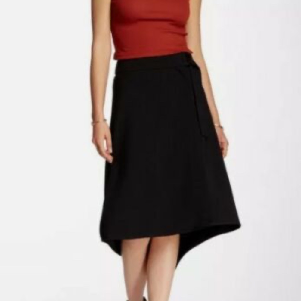 Harlowe & Graham Women's Wrap Buckle Midi Skirt Large NEW